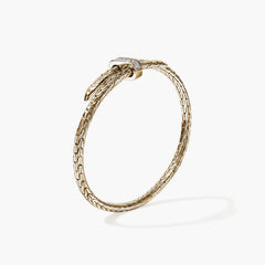 John Hardy Spear Gold Diamond Pave Slim Flex Cuff