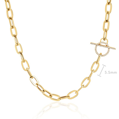 EF Collection Jumbo Diamond Toggle Necklace - EF Collection product