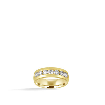 Private Label 14k Yellow Gold 7 Stone Channel Set Ring - Private Label product