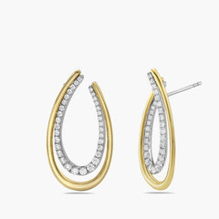 Charles Krypell 18k two-tone hoop earrings