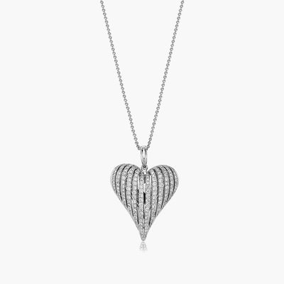 Charles Krypell 18K White Gold Angel Heart Pendant Necklace - Charles Krypell product