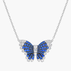 Charles Krypell Precious, Blue Sapphire Necklace 18K White Gold