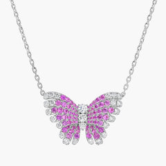 Charles Krypell Precious, Pink Sapphire Necklace 18K White Gold