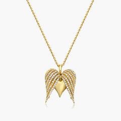 Charles Krypell Precious, Angel Heart Necklace 18K Yellow Gold