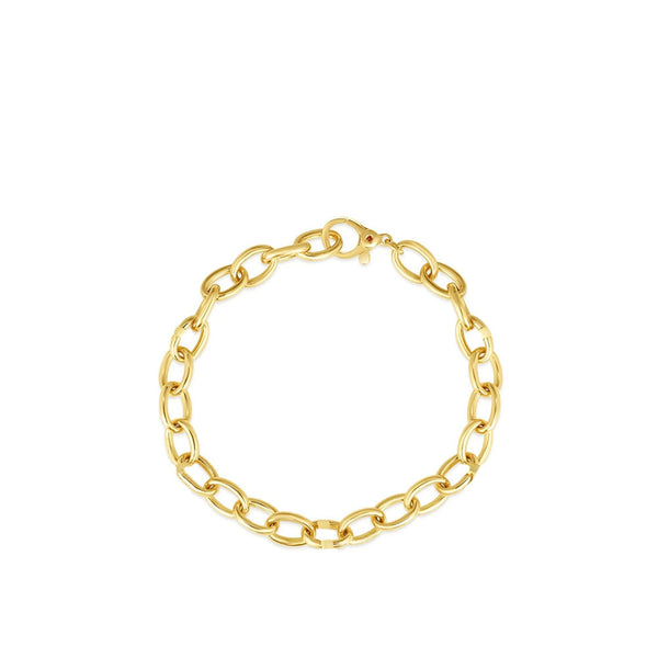 Roberto Coin Diamond Charm Bracelet in Yellow Gold