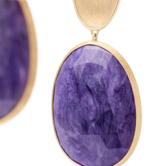 Marco Bicego Lunaria Color Charoite Drop Earrings