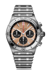Breitling Chronomat B01 42 with Black Rouleaux Rubber Strap and Copper Dial — 42mm