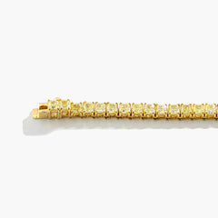 21 Carat Yellow Diamond Cushion Tennis Necklace