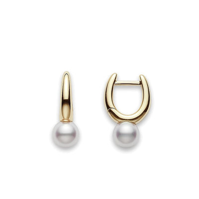 Mikimoto Classic Akoya Pearl Drop Hoop Earrings - Mikimoto product