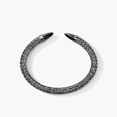 John Hardy Spear 50 Black Onyx on Dark Silver Flex Cuff