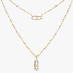 Messika Move Uno Pavé Diamond Layered Necklace