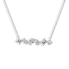 Fancy Shape Diamond Bar Necklace