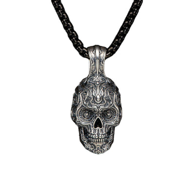 William Henry Cristobal Skull Necklace on Black Bronze Necklace - William Henry product