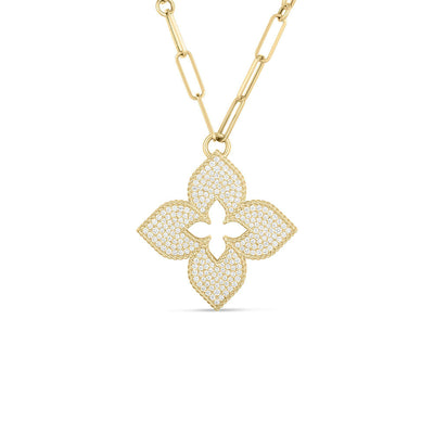 Roberto Coin Venetian Princess Collection 18K Gold Diamond Link Necklace - Roberto Coin product