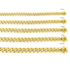 Gold Cuban Link Chain Necklace Semi-Solid - 24 inch
