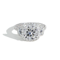 Tacori RoyalT Emerald Cut Triple Bloom with Cadillac-Cut Side Stones