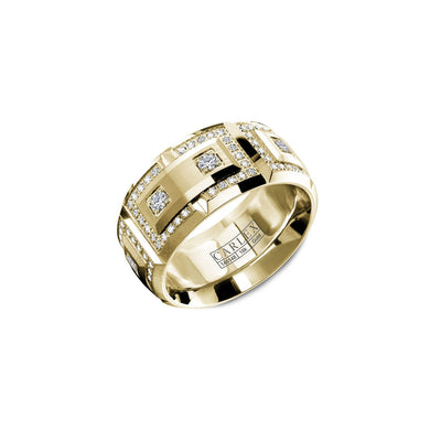 Carlex G2 Wide Diamond Wedding Band - Crown Rings product
