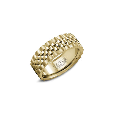 Carlex G3 Gold Watch Band Style Wedding Ring - Crown Rings product