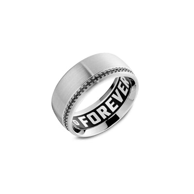 Carlex G4 Black Diamond Customizable Enamel Wedding Ring - Crown Rings product