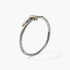 John Hardy Spear Slim Two-Tone Diamond Pave Flex Bypass Cuff