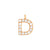EF Collection Diamond Initial Charm in Yellow gold