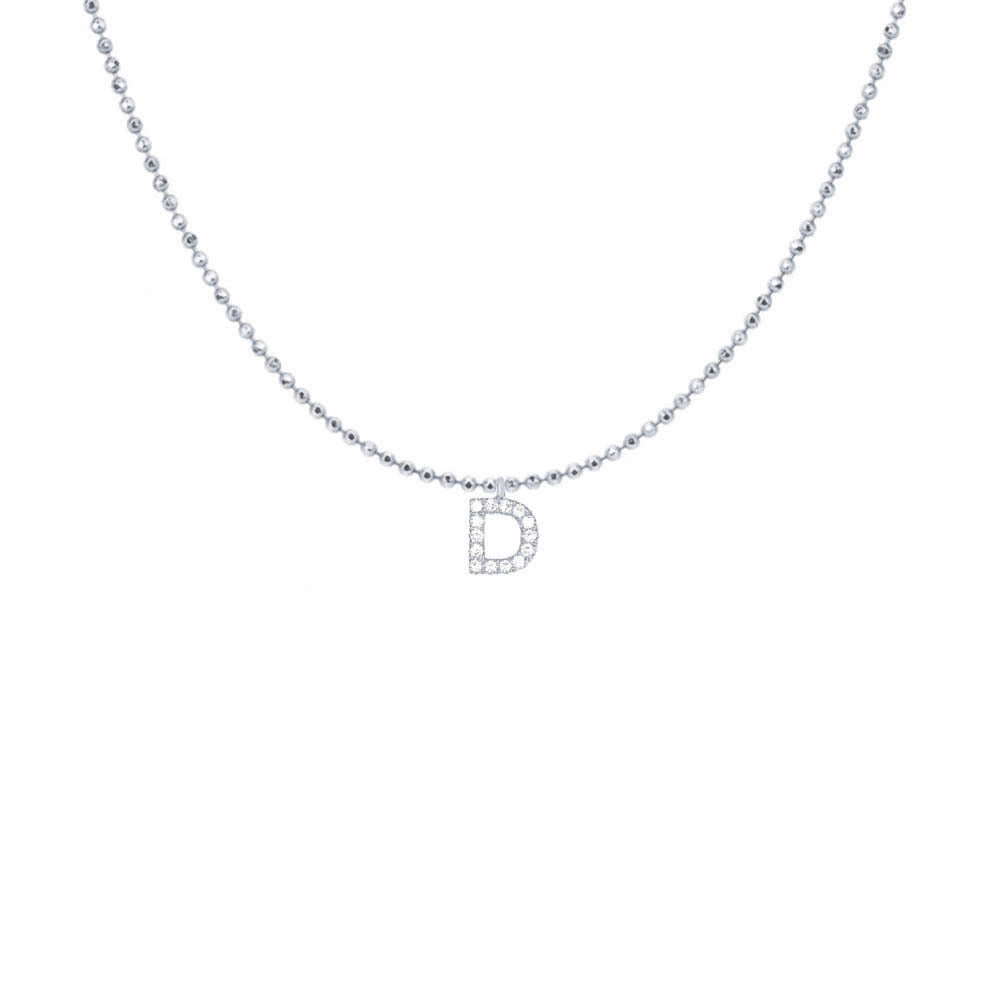 EF Collection Diamond Initial Charm in Yellow gold