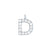 EF Collection Diamond Initial Charm in White gold
