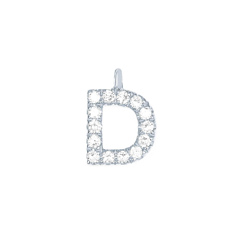 EF Collection Diamond Initial Charm in Yellow gold