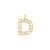 EF Collection Diamond Initial Charm in Yellow gold