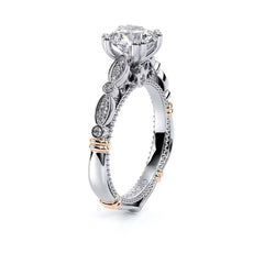 Verragio Parisian Round Diamond Vintage Engagement Ring Setting in White Gold