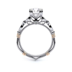 Verragio Parisian Round Diamond Vintage Engagement Ring Setting in White Gold
