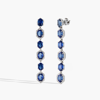 Blue Sapphire Drop Earrings - Private Label product