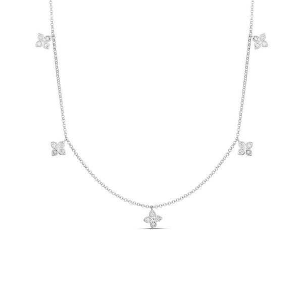 Roberto Coin Flower Station Dangle Necklace