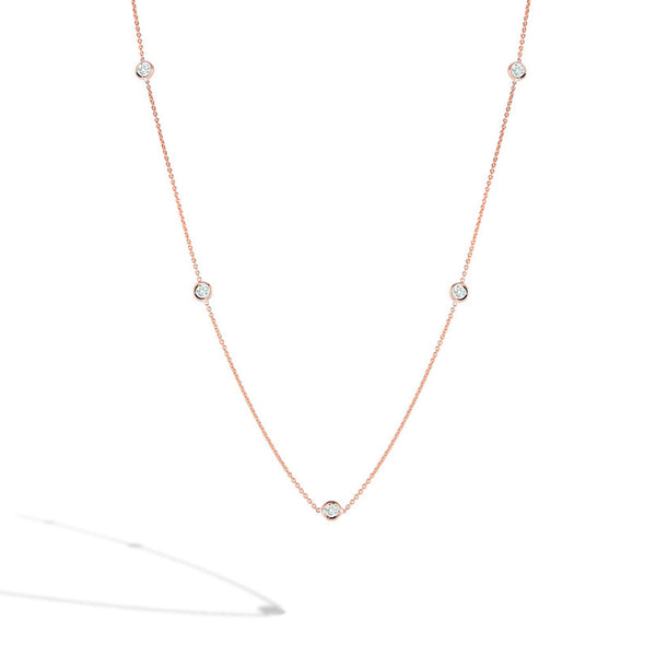 Roberto Coin Diamonds By The Inch Station Necklace - .25ctw
