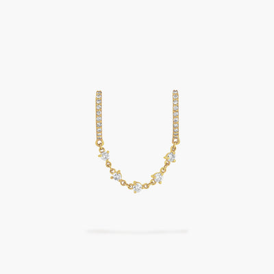 Carbon & Hyde Starstruck Double Yellow Gold Huggies - Carbon & Hyde product