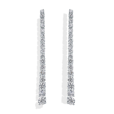5.30ctw Graduated Diamond Stiletto Earrings - Private Label product