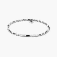 Hulchi Belluni Tresore Diamond Bar Gold Stretch Bracelet
