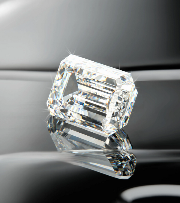 Close-up of a sparkling diamond