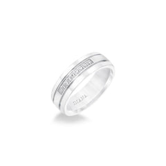 Diana Low Dome Diamond Men's Wedding Band
