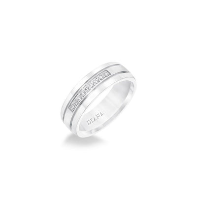 Diana Low Dome Diamond Men's Wedding Band - Frederick Goldman product