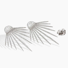 Rahaminov Diamond Sunset Earrings in 18k White Gold
