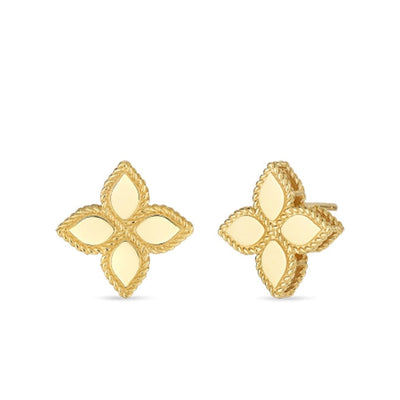 Roberto Coin Princess Flower Yellow Gold Medium Stud Earrings - Roberto Coin product