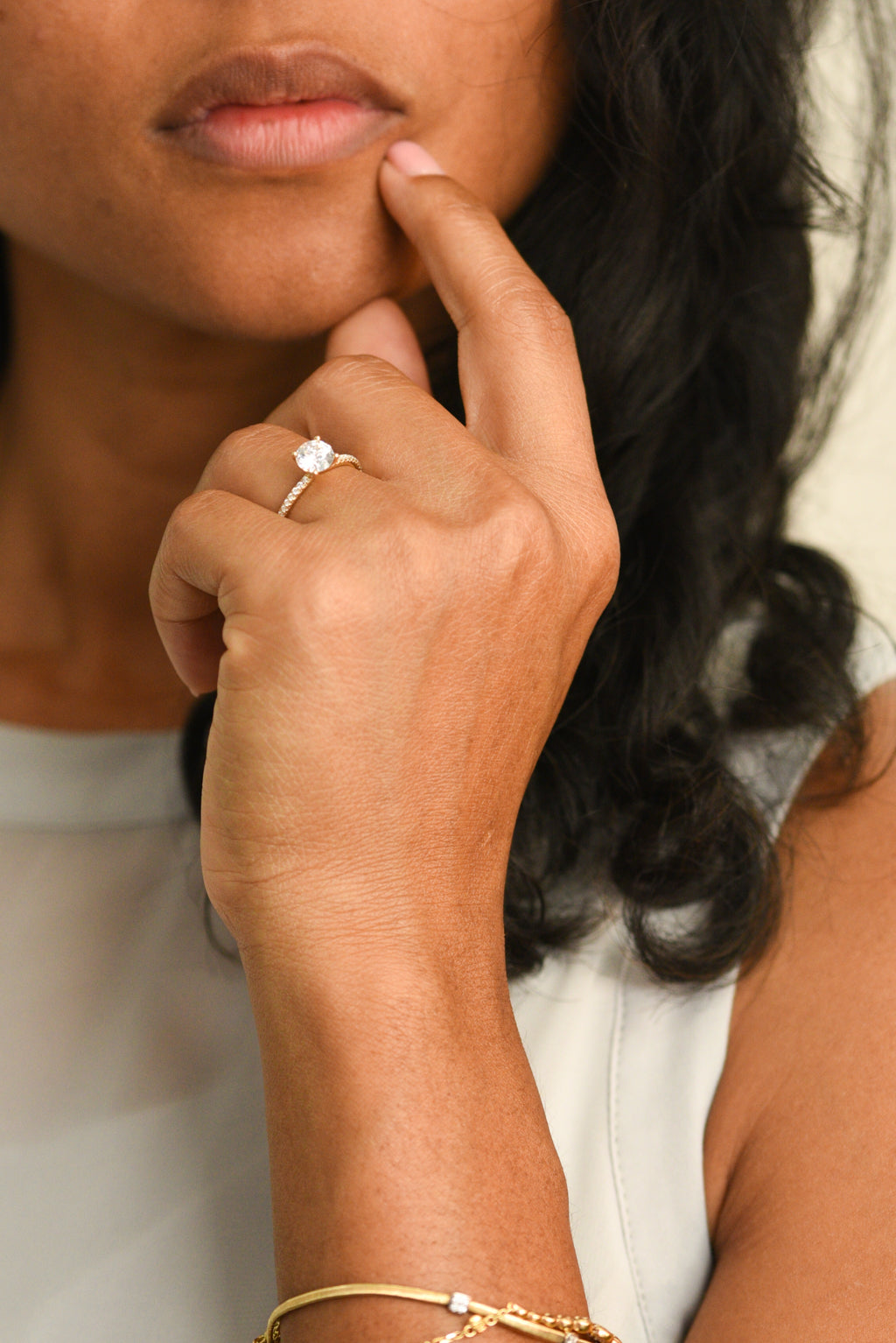 The East to West Solitaire Pavé