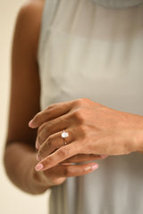 The Princess Solitaire Engagement Ring in White Gold
