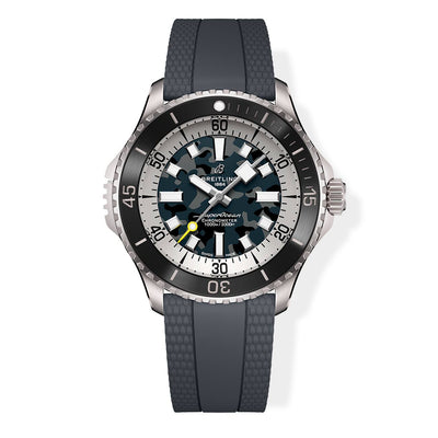 Breitling Superocean Automatic 46 Super Diver Black Camo Dial with Black Rubber Strap — 46mm - Breitling product