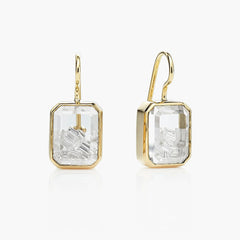 Moritz Glik Esmeralda Baguette Diamond Earrings