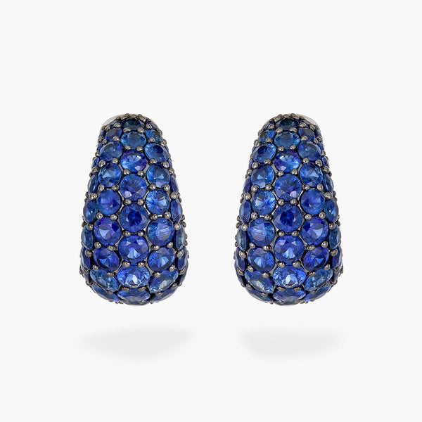 Piranesi Blue Sapphire Dome Earrings