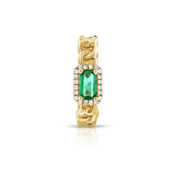 Emerald and Diamond Ear Cuff