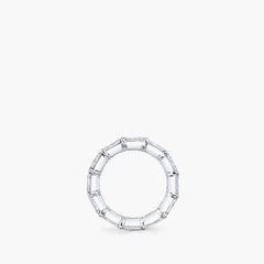 Emerald diamond eternity band side profile