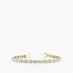 East West Oval-Cut Diamond Tennis Bracelet